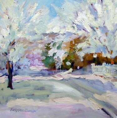 Painting titled "Winter Morn" by Don Bourret, Original Artwork, Oil