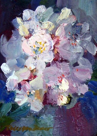 Painting titled "Rhodendron #5" by Don Bourret, Original Artwork, Oil