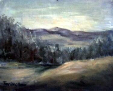 Painting titled "Grey Dawn" by Don Bourret, Original Artwork, Oil