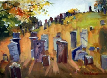 Painting titled "Old Durham Cemetery…" by Don Bourret, Original Artwork, Oil