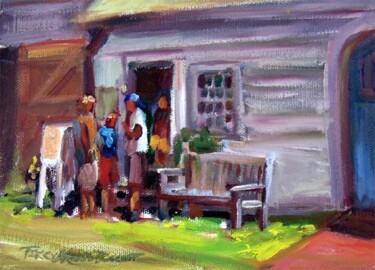 Painting titled "The Gang" by Don Bourret, Original Artwork, Oil