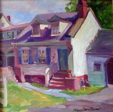 Painting titled "Cottage" by Don Bourret, Original Artwork