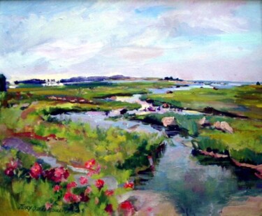 Peinture intitulée "Mattapoisett Marsh" par Don Bourret, Œuvre d'art originale