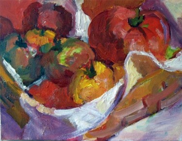 Painting titled "Heirloom Tomatoes I…" by Don Bourret, Original Artwork