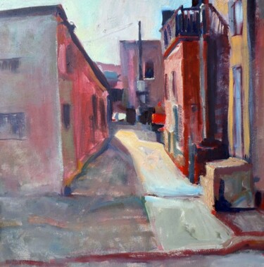 Painting titled "Morning Alley" by Don Bourret, Original Artwork, Oil