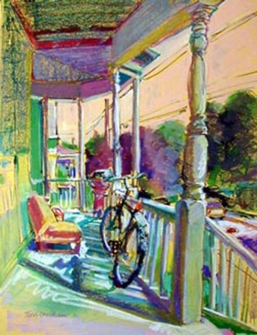 Painting titled "Lauren's Porch" by Don Bourret, Original Artwork