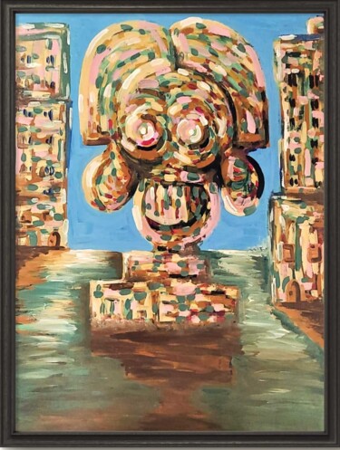 Malerei mit dem Titel "O troféu de Tolo do…" von Don M. Vargas, Original-Kunstwerk, Acryl