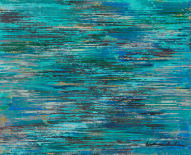 Malerei mit dem Titel "the nature of blue" von Don Wunderlee, Original-Kunstwerk, Acryl