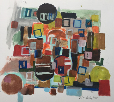 Painting titled "tumble jumble" by Don Wunderlee, Original Artwork, Acrylic