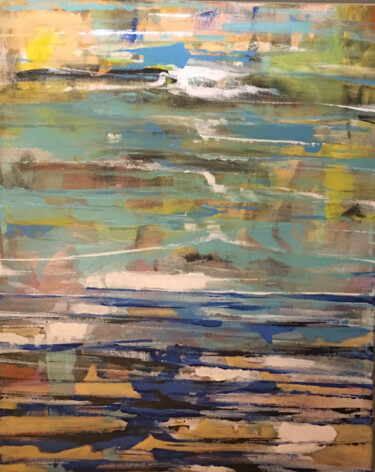 Painting titled "currents" by Don Wunderlee, Original Artwork, Acrylic