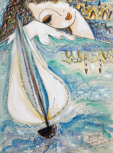 Pittura intitolato "Laure mon amour de…" da Dona Bryhiel, Opera d'arte originale, Acquarello