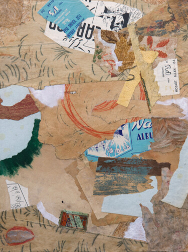 Collagen mit dem Titel "Rise you feel it all" von Donald Mcleman, Original-Kunstwerk, Collagen Auf Holzplatte montiert