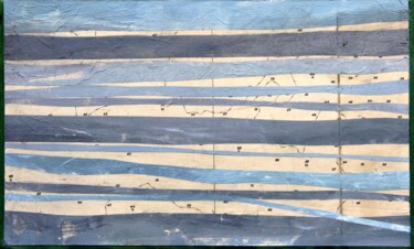 Collages titulada "Map of the Sea" por Donald Mcleman, Obra de arte original, Collages Montado en Otro panel rígido