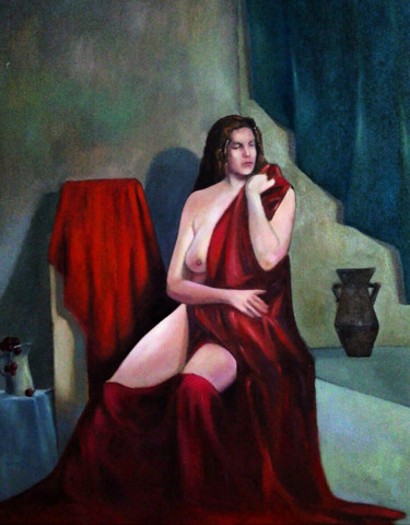Painting titled ""Étude"" by Donald Xhelo, Original Artwork, Oil