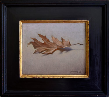 Painting titled "The Leaf" by Donatas Inis, Original Artwork, Oil