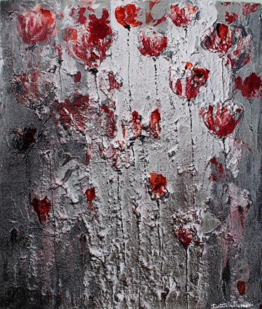 Malerei mit dem Titel "Dancing poppies...i…" von Donatella Marraoni, Original-Kunstwerk, Öl