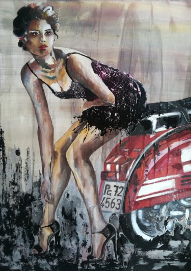 Schilderij getiteld "stop chasing every…" door Donatella Marraoni, Origineel Kunstwerk, Acryl