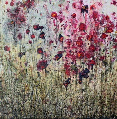 Malerei mit dem Titel "Poppies's story" von Donatella Marraoni, Original-Kunstwerk, Öl