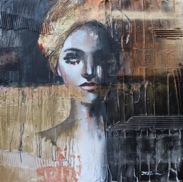 Картина под названием "Gold II" - Donatella Marraoni, Подлинное произведение искусства, Масло