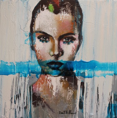 Peinture intitulée "Blue III" par Donatella Marraoni, Œuvre d'art originale, Huile