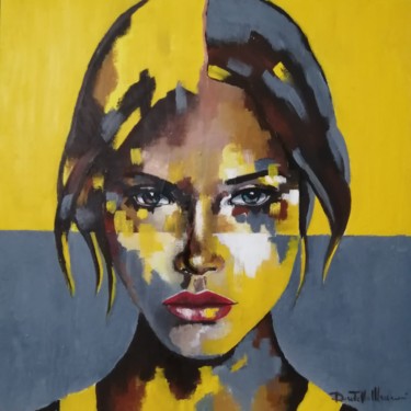 Painting titled "Portrait XIII" by Donatella Marraoni, Original Artwork, Oil