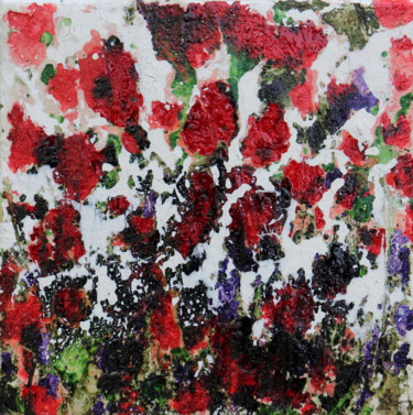 Painting titled "poppies and joy I" by Donatella Marraoni, Original Artwork, Oil