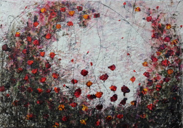 Painting titled "Poppies...in love" by Donatella Marraoni, Original Artwork, Oil