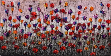 Картина под названием "Red Love..Poppies II" - Donatella Marraoni, Подлинное произведение искусства, Масло