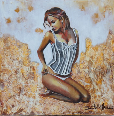 Painting titled "Thinking of you II" by Donatella Marraoni, Original Artwork, Oil