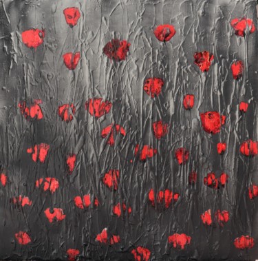 Картина под названием "poppies - lovely ni…" - Donatella Marraoni, Подлинное произведение искусства, Масло