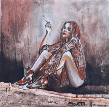 Pittura intitolato "Meditation II" da Donatella Marraoni, Opera d'arte originale, Olio