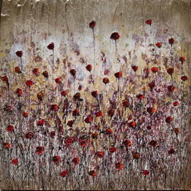Malerei mit dem Titel "Preciuos poppies" von Donatella Marraoni, Original-Kunstwerk, Öl
