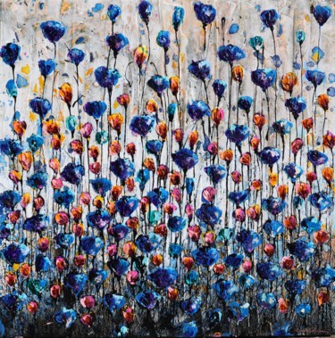 Ζωγραφική με τίτλο "poppies and friends…" από Donatella Marraoni, Αυθεντικά έργα τέχνης, Λάδι