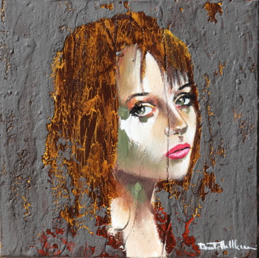 Painting titled "Alysia portrait I" by Donatella Marraoni, Original Artwork, Oil