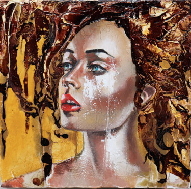 Painting titled "I can't belive it" by Donatella Marraoni, Original Artwork, Oil