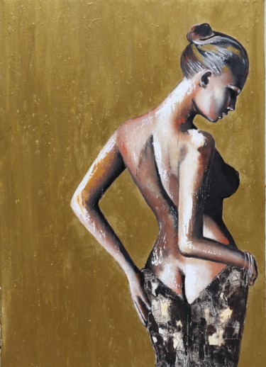 Картина под названием "Let me dress up" - Donatella Marraoni, Подлинное произведение искусства, Масло