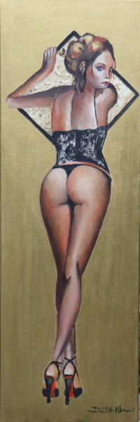 Painting titled "Would you like to p…" by Donatella Marraoni, Original Artwork, Oil