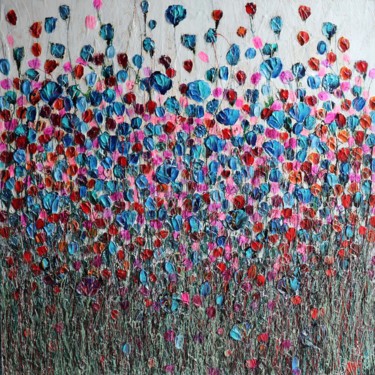 Pittura intitolato "poppies and friends…" da Donatella Marraoni, Opera d'arte originale, Olio
