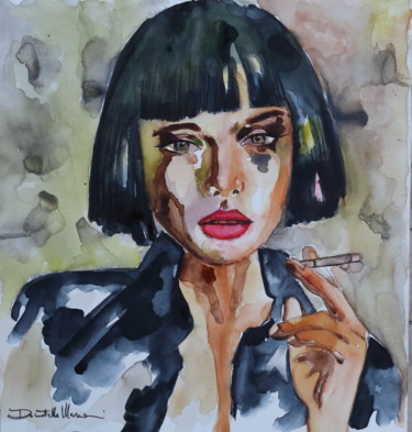 Painting titled "relax...please!" by Donatella Marraoni, Original Artwork, Watercolor