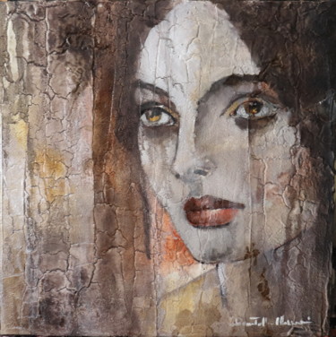 Painting titled "She walks alone fro…" by Donatella Marraoni, Original Artwork, Oil