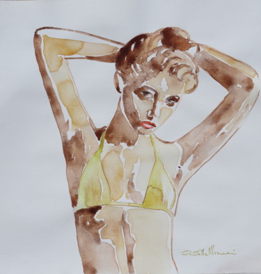 Painting titled "The lunatic is in m…" by Donatella Marraoni, Original Artwork, Watercolor