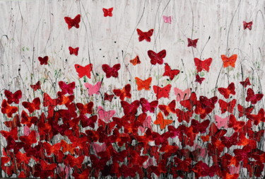 Pittura intitolato "Lovely butterfly" da Donatella Marraoni, Opera d'arte originale, Olio
