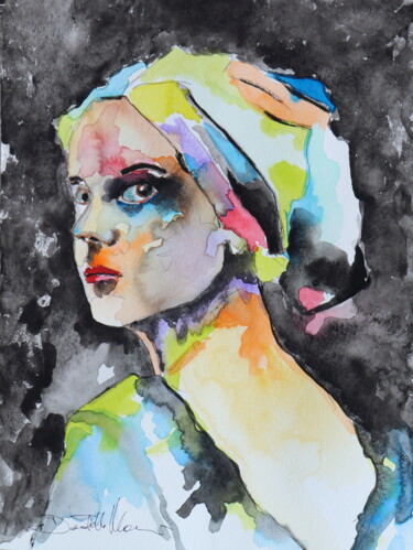 Painting titled "Do I Know you? III" by Donatella Marraoni, Original Artwork, Watercolor