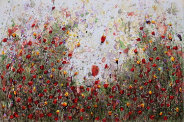 Painting titled "poppies and friends…" by Donatella Marraoni, Original Artwork, Oil