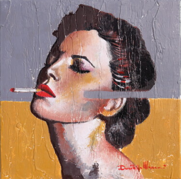 "Fumo da solo" başlıklı Tablo Donatella Marraoni tarafından, Orijinal sanat, Petrol