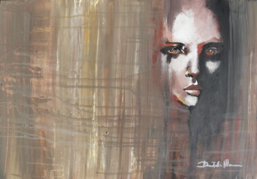 Peinture intitulée "studio - portrait" par Donatella Marraoni, Œuvre d'art originale, Huile