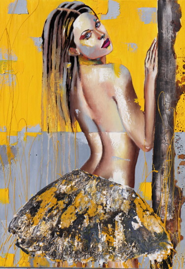 Картина под названием "look at me..." - Donatella Marraoni, Подлинное произведение искусства, Масло
