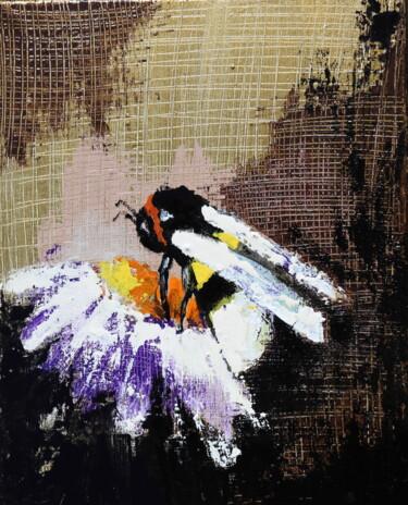 Pintura titulada "bee...and flower" por Donatella Marraoni, Obra de arte original, Oleo
