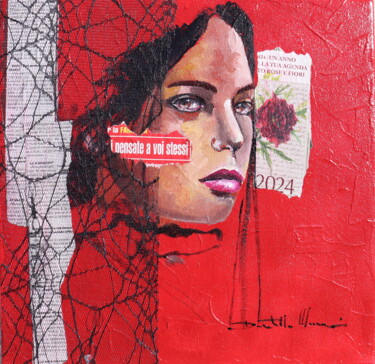 Картина под названием "Pensate a voi stessi" - Donatella Marraoni, Подлинное произведение искусства, Масло