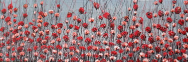 绘画 标题为“Poppies in the gard…” 由Donatella Marraoni, 原创艺术品, 油